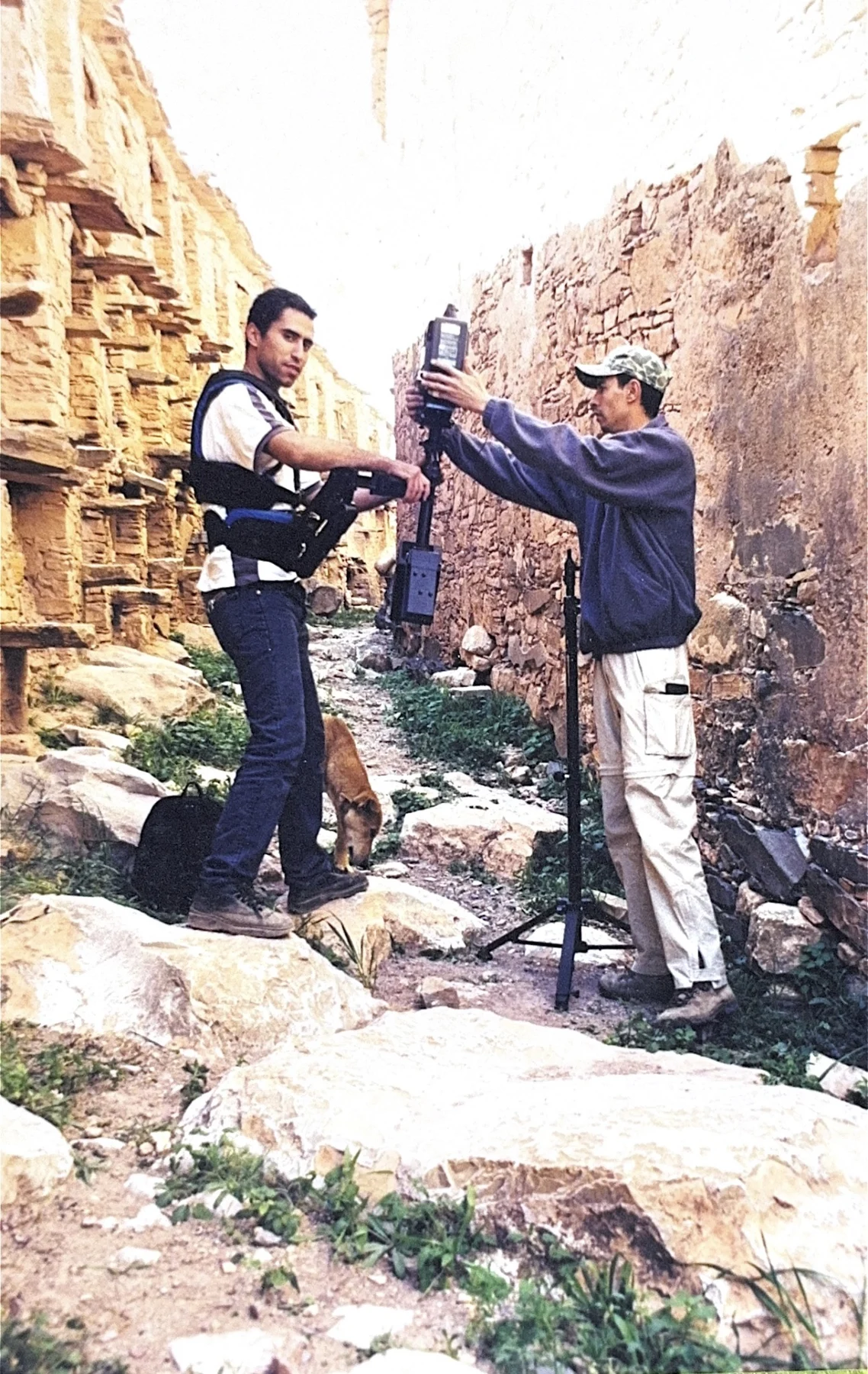 حسن بوفوس أثناء تحضير Steadicam سنة 2005