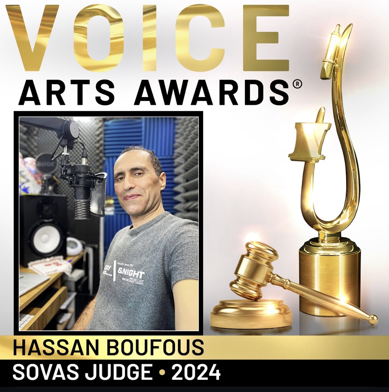 حسن بوفوس عضواً في لجنة تحكيم Voice Arts Awards 2024